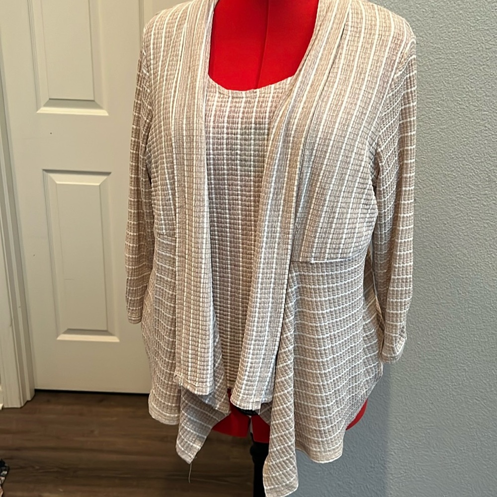 Stunning Alfred Dunner blouse/jacket combo size L